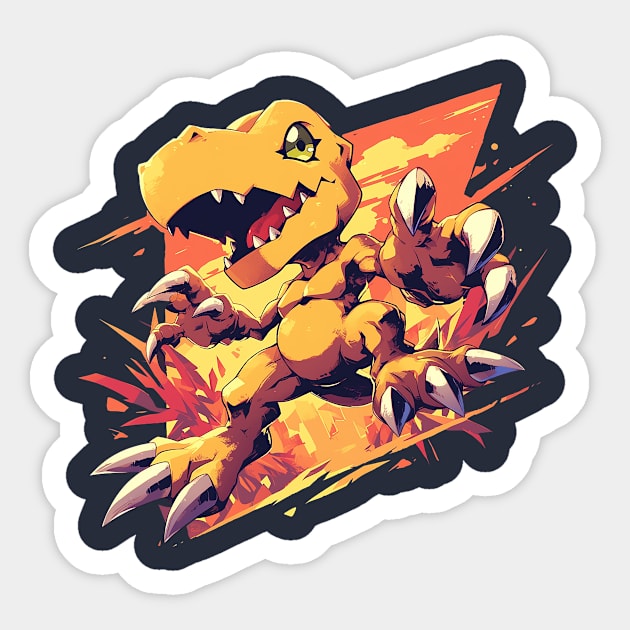 agumon Sticker by boxermaniac